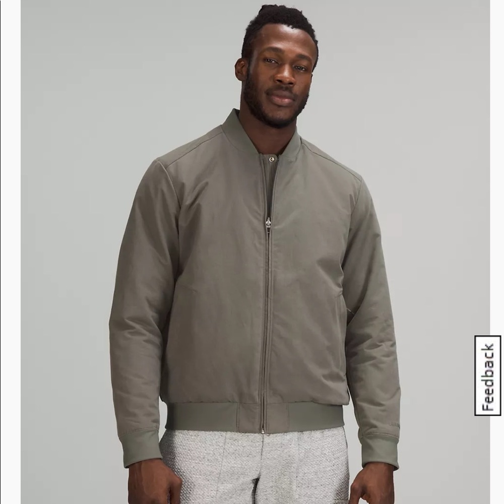 LULULEMON Grey Sage Switch Over Bomber. Size medium.